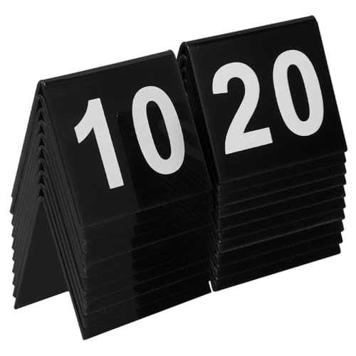 Cabilock 20 Stück Förmige Tischnummern Teiliges aus Acryl für Hochzeiten und Veranstaltungen Doppelseitiger Druck Stabile Präsentation Tischdekoration von Cabilock