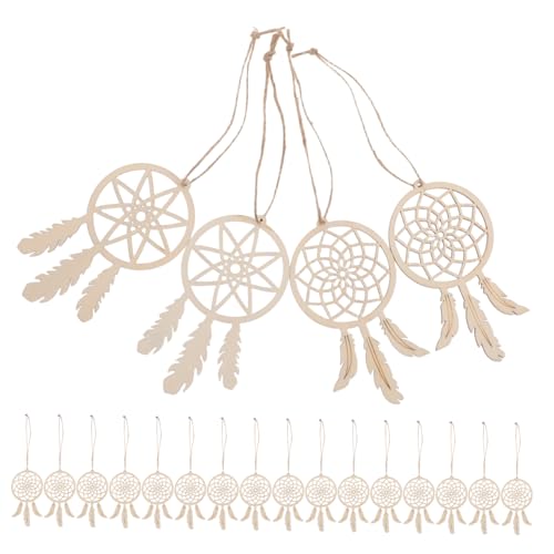 Cabilock 20 Stück Holz Kits Unvollendete Wanddekorationen aus Holz Diy Bastelset für Kreative Projekte für Heimdekoration und Boho Stil Cabilock 20 Stück Holz Kits Unvollendete Wanddekorationen aus Holz Diy Bastelset für Kreative Projekte für Heimdekoration und Boho Stil von Cabilock