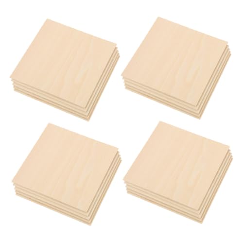Cabilock 20 Stück Holzbrettmodellmaterial Form Gravurrohlinge leer Stöcke zum Basteln für Carving Holzbretter zum Basteln unfertige Holztafeln Holz zum Basteln hölzern Beige von Cabilock