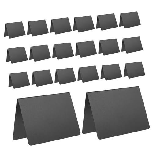 Cabilock 20 Stück Kleines Tafel-Tischschild kleine Tafelschilder schwarze Kreidetafel Mini-Tafelschild Kreidetafel-Schild Konferenztafel Tafelschilder klein PVC Black von Cabilock