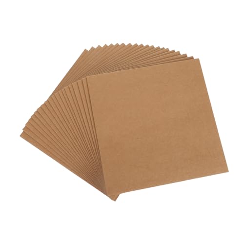 Cabilock 20 Stück Kuhkarte Papiertüte Kartenumschlag Papieraufbewahrungsumschlag CD-Papierhüllen Quadratformumschläge Hochzeitseinladungen Umschläge Kartenspeicherhülsen Hellbraun von Cabilock
