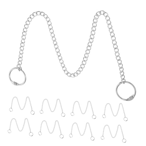 Cabilock 20 Stück Tag-kette Rostfrei Inhaber Hängende Ketten Haken Ketten Hängender Pflanzer Groß Runden Drinnen Kette Zum Aufhängen Von Pflanzen Anlage Hängekette Mit Clips Eisen Silver von Cabilock