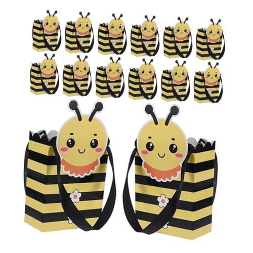 Cabilock 20 Stück Teiliges Bienen Papiertüten mit Griff Stabile Geschenkbeutel für Shower Geburtstag Hochzeit Praktische Partytaschen für Süßigkeiten und Kleine Geschenke Cabilock 20 Stück Teiliges Bienen Papiertüten mit Griff Stabile Geschenkbeutel für Shower Geburtstag Hochzeit Praktische Partytaschen für Süßigkeiten und Kleine Geschenke von Cabilock