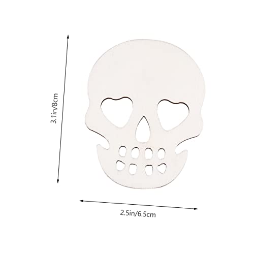 Cabilock 20 Stück Teiliges Halloween Schädel Holzanhänger mit Hanfschnur Kreative Diy Dekoartikel für Gruselige Party Vielseitige Hängende Holzdeko für Halloween Veranstaltungen und Outdoor von Cabilock