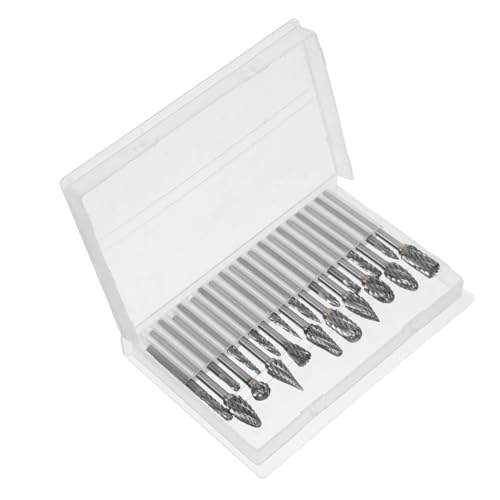 Cabilock 20 Stück Teiliges Hartmetall Frässtifte Set Doppelgeschnittener Rotary Burr Langlebige Wolframkarbid Schleifköpfe Präzise und Gravurwerkzeuge für Holz Metall Bohren und Schnitzen Cabilock 20 Stück Teiliges Hartmetall Frässtifte Set Doppelgeschnittener Rotary Burr Langlebige Wolframkarbid Schleifköpfe Präzise und Gravurwerkzeuge für Holz Metall Bohren und Schnitzen von Cabilock