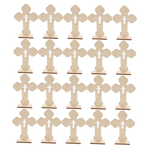 Cabilock 20 Stück Teiliges Unvollendet Stehende Tischdekoration für Taufe und Erstkommunion Robuste Holzkreuze als Christliches Wand Mittelpunkts-dekor Rustikale Diy-bastelkreuze für Cabilock 20 Stück Teiliges Unvollendet Stehende Tischdekoration für Taufe und Erstkommunion Robuste Holzkreuze als Christliches Wand Mittelpunkts-dekor Rustikale Diy-bastelkreuze für von Cabilock