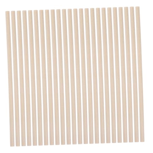 Cabilock 200 Stück Holzstäbe Rundstäbe aus Hartholz Glatt Poliert Splintfrei für Basteln DIY Cake Support Sticks Naturholzstäbe zum Malen und Handwerken von Cabilock