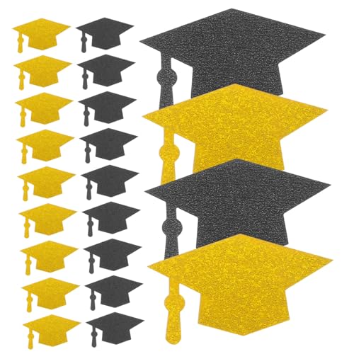 Cabilock 200 Stück Abschlusskappen-dekorationen Konfetti in Form Eines Bachelor-huts Für Partydekorationen Schwarz-golden Kreative Tischdekoration Für Abschlussfeiern Cabilock 200 Stück Abschlusskappen-dekorationen Konfetti in Form Eines Bachelor-huts Für Partydekorationen Schwarz-golden Kreative Tischdekoration Für Abschlussfeiern von Cabilock
