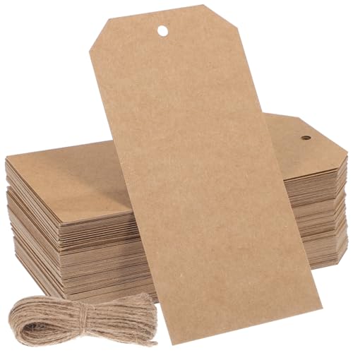 Cabilock 200Stücke Kraftpapier Etiketten mit Schnur Leere Anhänger Vielseitige Drahtetiketten für DIY Projekte Etikettierung Dekoration Stabiler Jute Schnur Cabilock 200Stücke Kraftpapier Etiketten mit Schnur Leere Anhänger Vielseitige Drahtetiketten für DIY Projekte Etikettierung Dekoration Stabiler Jute Schnur von Cabilock