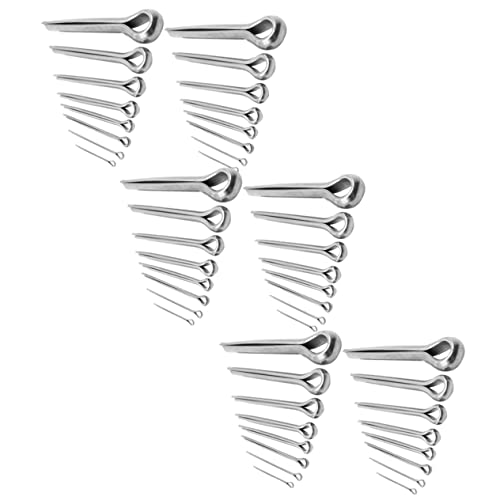 Cabilock 220 Stück Edelstahlstift -Set Bausatz Frühling Zubehör Reparatur Kfz-Ersatzteile Clips Rostfreier Stahl Silber von Cabilock