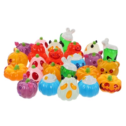 Cabilock 24 Stück Halloween Miniaturen Leuchtende Halloween Miniaturen Aus Kunstharz – Kürbis Dekorationen Für Mikro Landschafts Tischplatten Cabilock 24 Stück Halloween Miniaturen Leuchtende Halloween Miniaturen Aus Kunstharz – Kürbis Dekorationen Für Mikro Landschafts Tischplatten von Cabilock