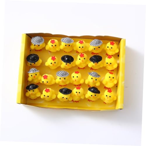 Cabilock 24 Stück Teiliges Plüschküken Kleine Mini Babychicks Dekoration Frühlingshafte Osterparty Tischdeko Leichte Simulation Küken für von Cabilock