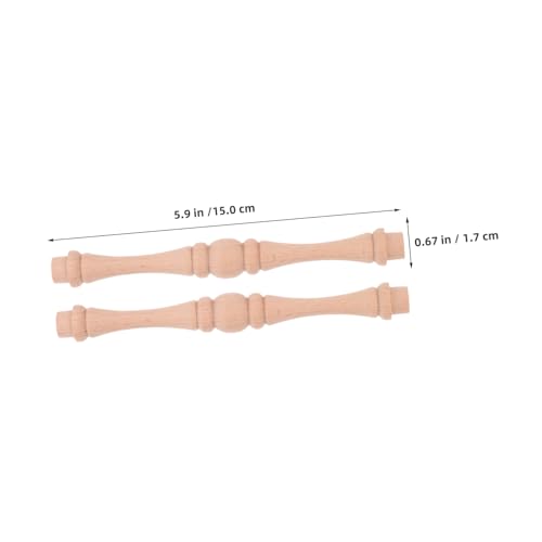 Cabilock 25 Stück Holzschnitzkolumnen Balustraden Für Den Treppeninnenraum Holzmöbel Dekorieren Handwerk Aus Massivem Holz Piersäulen Baluster Im Innenbereich Treppenspindeln Beige von Cabilock
