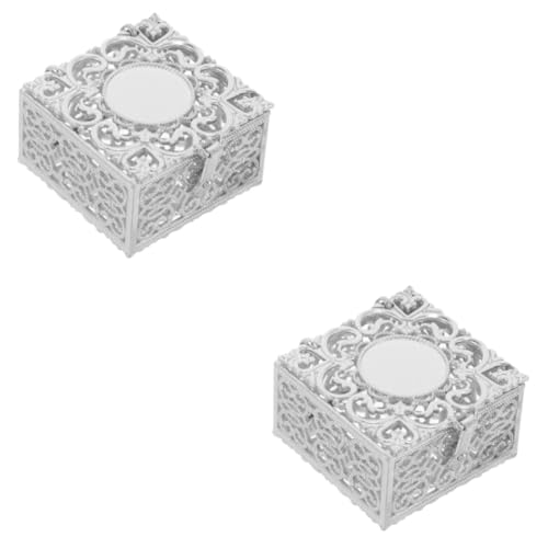 Cabilock 2Er-Box Rosenkranz- schmuckkasten storage boxes Schmuckkiste mit Deckel metall box geschenkkarton Schmucketui-Organizer Damen Schmuckschatulle Zinklegierung Silver Cabilock 2Er-Box Rosenkranz- schmuckkasten storage boxes Schmuckkiste mit Deckel metall box geschenkkarton Schmucketui-Organizer Damen Schmuckschatulle Zinklegierung Silver von Cabilock