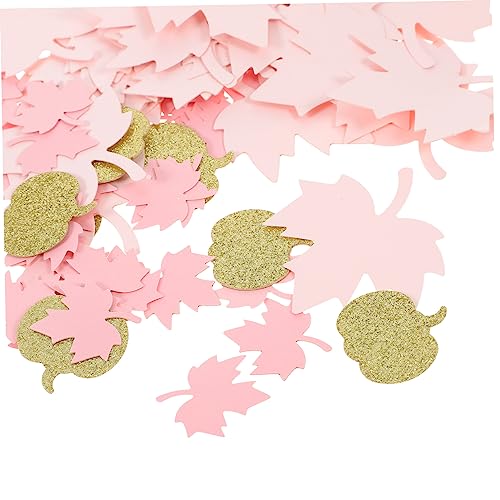 Cabilock 2Packungen Pack Thanksgiving Konfetti Kürbis und Ahornblattform für Herbstdekoration Babypartys und Weihnachtsfeiern ca Packung Tischdeko von Cabilock