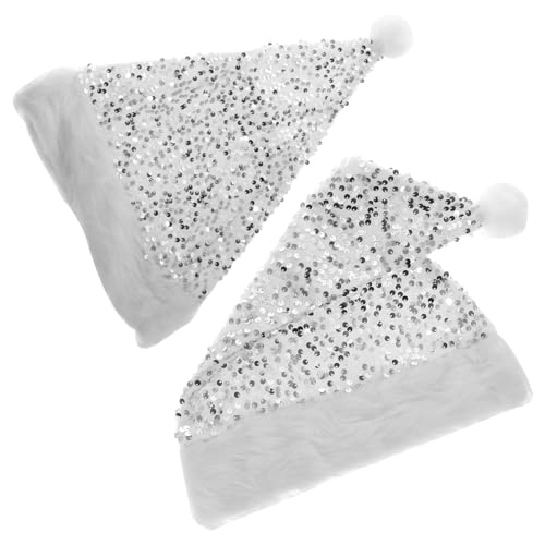 Cabilock 2Stücke Pailletten Weihnachtsmützen Glitzernde Partyhüte für Festliche Anlässe Dekorative Kopfbedeckung mit Einzigartigem Design Weihnachten und Feiern von Cabilock