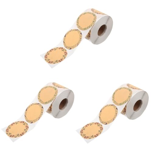 Cabilock 3 Rollen Aufkleber für Geschenkverpackungen selbst Umschlagetikett Aufkleber-Etiketten Name klebrig Gruß dekoration Etiketten für Geschenkverpackungen Geschenketiketten Kraftpapier Cabilock 3 Rollen Aufkleber für Geschenkverpackungen selbst Umschlagetikett Aufkleber-Etiketten Name klebrig Gruß dekoration Etiketten für Geschenkverpackungen Geschenketiketten Kraftpapier von Cabilock
