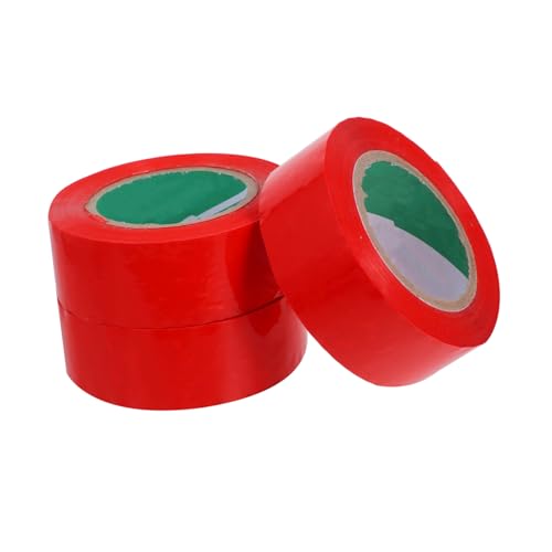 Cabilock 3 Rollen Dichtungsband Klebeband für Verpackungskartons Packband, strapazierfähig Verpackungsband für den Versand dekoratives Packband bopp rot Cabilock 3 Rollen Dichtungsband Klebeband für Verpackungskartons Packband, strapazierfähig Verpackungsband für den Versand dekoratives Packband bopp rot von Cabilock