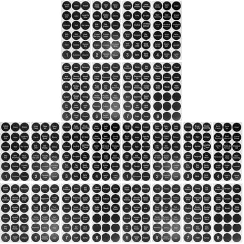 Cabilock 3 Sätze Etikett Für Gewürzflaschen Glasetiketten Name Nur Gewürzdosen Zutat Etiketten Für Einmachgläser Bedruckter Aufkleber Mit Gewürzglas Pvc Selbstklebend Schwarz 8 Blätter * 3 von Cabilock