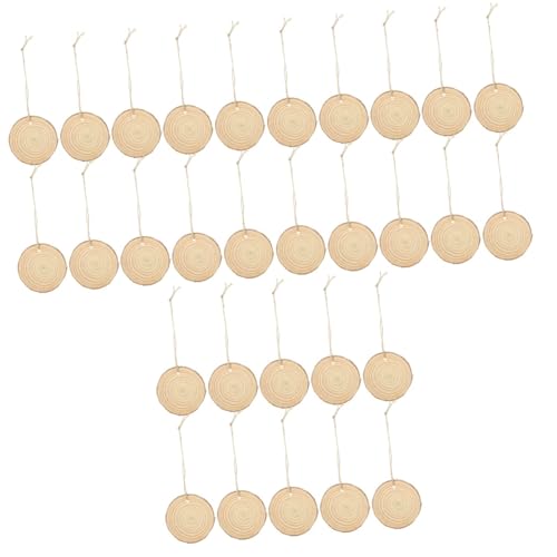 Cabilock 3 Sätze Teiliges Unvollendete Holzscheiben Für Diy Bastelarbeiten Rustikale Weihnachtsdekorationen Handgefertigte Ornamenten Mit Löchern Für Kreative Projekte Und 10 Stück * 3 von Cabilock