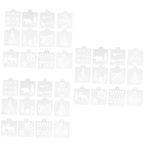 Cabilock 3 Sätze Teiliges Weihnachts Schablonen Für Kuchen Dekoration Vielseitige Stempel Und Prägeformen Für Diy Projekte Mit Festlichen Motiven Für Ihre Weihnachtsfeier 12 Stück * 3 von Cabilock