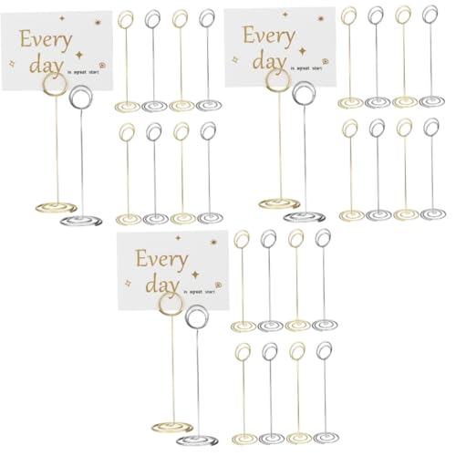 Cabilock 3 Sätze Tischkartenhalter Aus Draht Silber Gold Stabiler Fotohalter Für Hochzeiten Partys Und Restaurants Einfach Zu Verwenden Stück * 3 von Cabilock