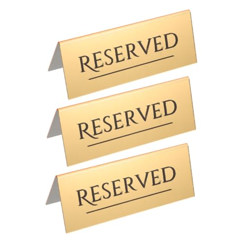 Cabilock 3 Stück Acryl-reserviert-schilder: Reservierte Tischzeltschilder, Tischnummer Für Hochzeit, Bedruckte Sitzplatzreservierung, Restaurant, Geschäftsbüro, Meeting-party von Cabilock