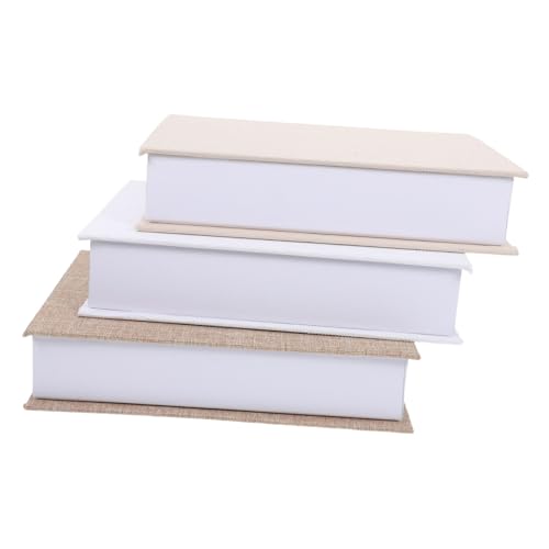 Cabilock 3 Stück Buchförmige Aufbewahrungsbox mit Magnetverschluss Leinenstoff Deko und Praktische Lagerung für Bücherregal Büro und Zuhause Cabilock 3 Stück Buchförmige Aufbewahrungsbox mit Magnetverschluss Leinenstoff Deko und Praktische Lagerung für Bücherregal Büro und Zuhause von Cabilock