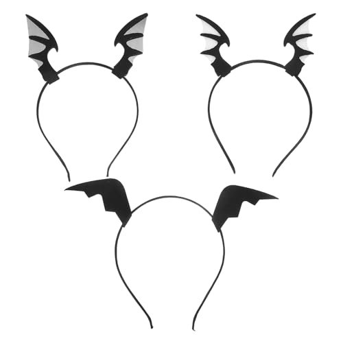 Cabilock 3 Stück Halloween-Fledermaus-Stirnbänder – Fledermausflügel-Haarbänder, Kopfbedeckung – Gruseliger Haarreifen für Partys, Cosplay und Festivalfeiern, Kostümzubehör Cabilock 3 Stück Halloween-Fledermaus-Stirnbänder – Fledermausflügel-Haarbänder, Kopfbedeckung – Gruseliger Haarreifen für Partys, Cosplay und Festivalfeiern, Kostümzubehör von Cabilock