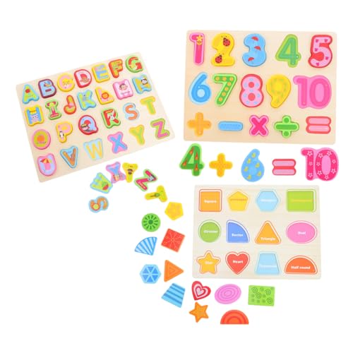 Cabilock 3 Stück Holz Alphabet Zahlen und Formen Puzzle Lernspielzeug für Kleinkinder Frühkindliche Bildung Perfektes für Jungen und Mädchen Cabilock 3 Stück Holz Alphabet Zahlen und Formen Puzzle Lernspielzeug für Kleinkinder Frühkindliche Bildung Perfektes für Jungen und Mädchen von Cabilock
