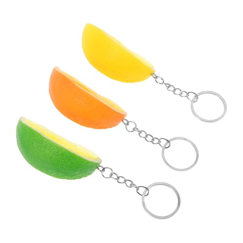 Cabilock 3 Stück Simulierter Zitronenschlüsselbund falsche Zitrone Frucht-Schlüsselanhänger Obstdekoration aus Kunststoff simuliertes Obst Künstliche Früchte zur Dekoration PVC Cabilock 3 Stück Simulierter Zitronenschlüsselbund falsche Zitrone Frucht-Schlüsselanhänger Obstdekoration aus Kunststoff simuliertes Obst Künstliche Früchte zur Dekoration PVC von Cabilock