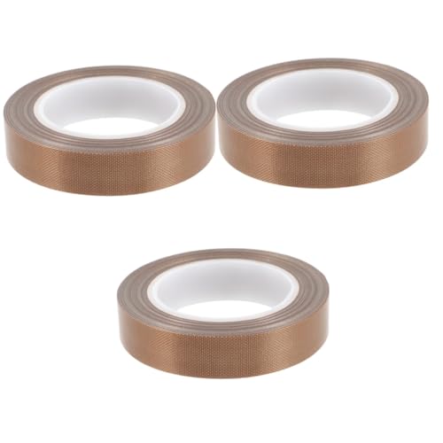 Cabilock 3 Stück Teflonband Klebeband klar Ersatz des Dichtungsbandes Packband klar Folienband Essen Vakuum Handsiegelband Kunststoffversiegelungsmaschine Ofen Hochtemperaturdichtungsband von Cabilock