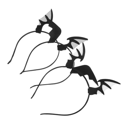 Cabilock 3 Stück Teiliges Bat Wings Haarreif Robustes Halloween Cosplay Accessoire mit Gruseligem Fledermaus Design Passend für Erwachsene für Gothic Party und Kostümveranstaltungen von Cabilock