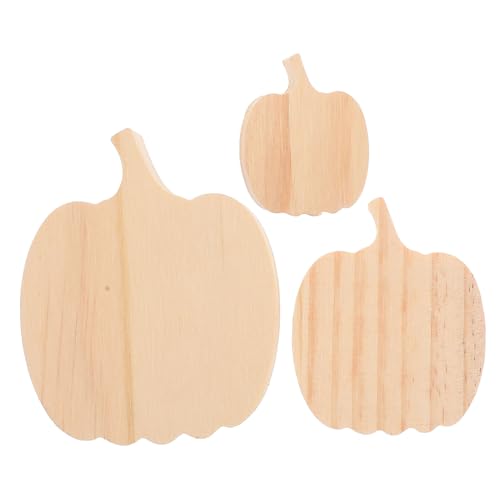 Cabilock 3 Stück Teiliges Holz Kürbis für Herbstdekoration Unvollendete Holz Kürbisse für Erntedankfest Diy Bastelprojekte und Kreative Tischdeko für Zuhause und Büro von Cabilock