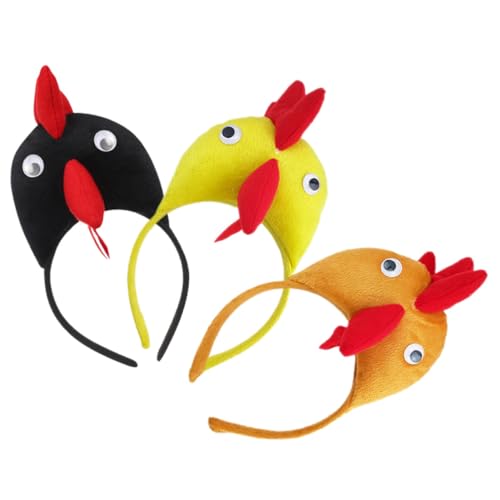 Cabilock 3 Stück Teiliges Hühner Kopfbedeckung Lustiges Tier Haarband für Ostern Fotorequisiten und Partys Flexibles Material Cartoon Hahn Design für Frauen Cabilock 3 Stück Teiliges Hühner Kopfbedeckung Lustiges Tier Haarband für Ostern Fotorequisiten und Partys Flexibles Material Cartoon Hahn Design für Frauen von Cabilock