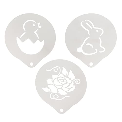 Cabilock 3 Stück Teiliges Kaffee Schablonen für Cappuccino Latte Art Diy Muster für Desserts Kekse und Kuchen Dekoration für Valentinstag von Cabilock