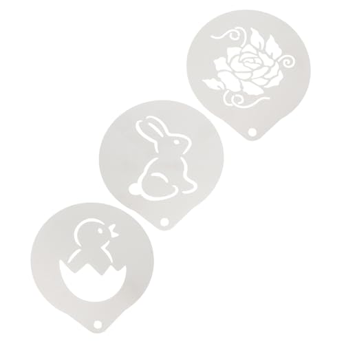 Cabilock 3 Stück Teiliges Kaffee Schablonen für Latte Art Hochwertige Motive für Cappuccino und Backwaren Hasen Rosen und Entenmuster für Kreative Dekorationen Cabilock 3 Stück Teiliges Kaffee Schablonen für Latte Art Hochwertige Motive für Cappuccino und Backwaren Hasen Rosen und Entenmuster für Kreative Dekorationen von Cabilock