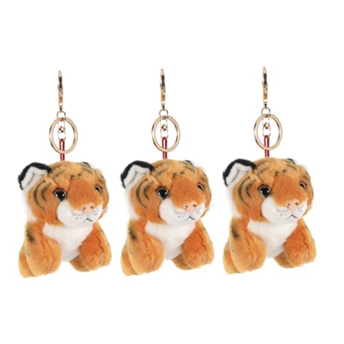 Cabilock 3 Stück Teiliges Plüsch Tiger Schlüsselanhänger Set aus Weichem Langlebig und Farbbeständig Niedlicher Tieranhänger für Taschen Rucksäcke als Partygeschenk oder Shower Accessoire Cabilock 3 Stück Teiliges Plüsch Tiger Schlüsselanhänger Set aus Weichem Langlebig und Farbbeständig Niedlicher Tieranhänger für Taschen Rucksäcke als Partygeschenk oder Shower Accessoire von Cabilock