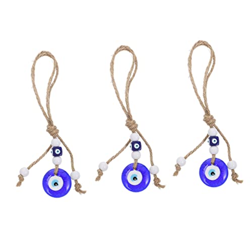 Cabilock 3 Stück Türkisches Blaues Evil Eye Wandbehang Teiliges Glücksbringer Deko mit Glasperlen für Wand Schlafzimmer und Eingang Schützende Wanddeko für und Auto Cabilock 3 Stück Türkisches Blaues Evil Eye Wandbehang Teiliges Glücksbringer Deko mit Glasperlen für Wand Schlafzimmer und Eingang Schützende Wanddeko für und Auto von Cabilock