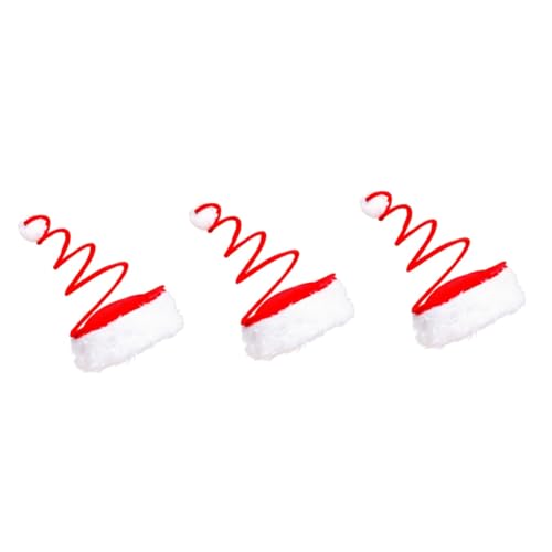 Cabilock 3 Stück Weihnachtsmütze aus Weichem Vliesstoff mit Spiralfeder Design Bequeme Kopfbedeckung für Erwachsene Festlicher Partyhut und Dekorativer Weihnachtsbaumschmuck Cabilock 3 Stück Weihnachtsmütze aus Weichem Vliesstoff mit Spiralfeder Design Bequeme Kopfbedeckung für Erwachsene Festlicher Partyhut und Dekorativer Weihnachtsbaumschmuck von Cabilock