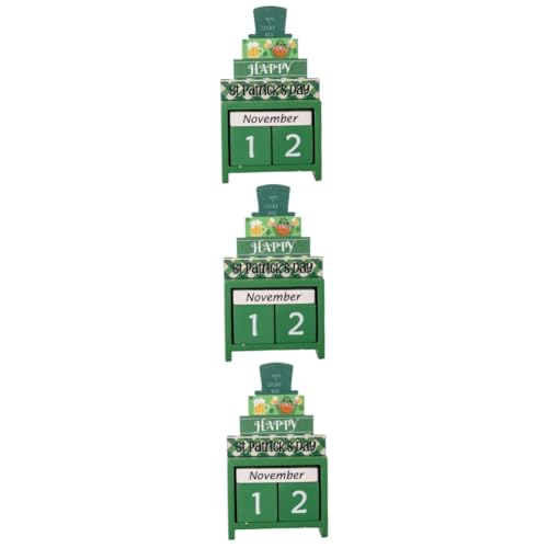 Cabilock 3 Stücke Holz St. Patricks Tag Kalender Advent Countdown Decor Tisch Kalender Für Urlaub Feier Cabilock 3 Stücke Holz St. Patricks Tag Kalender Advent Countdown Decor Tisch Kalender Für Urlaub Feier von Cabilock