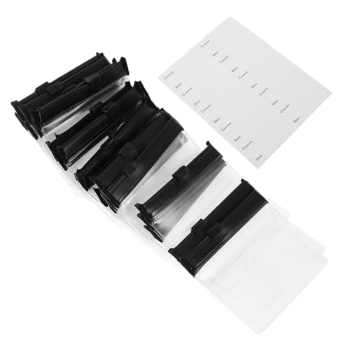 Cabilock 30 Sätze Wiederverwendbare transparente Beutel mit Datumsetiketten Transparente Aufbewahrungstaschen für Schmuck Pillen und Kleine Accessoires Sicherer Selbstverschluss von Cabilock