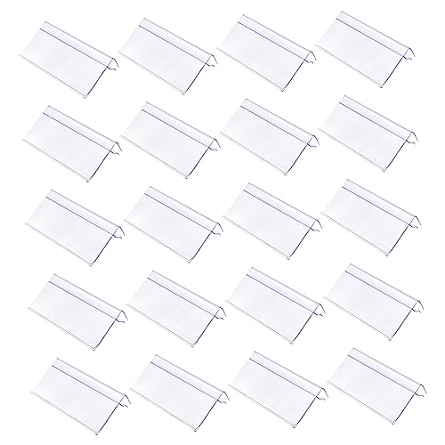 Cabilock 30 Stück Preisetikettenhalter für Supermärkte Transparenter Kunststoff Preisschild Halter für Regal für Preisanzeigen und Produktwerbung Langlebig und Praktisch von Cabilock