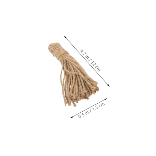 Cabilock 30 Stück Teiliges Jute Quasten für Bastelprojekte Natürliche Juteseile für Holzperlen Girlanden DIY Dekorationen Rustikale Handwerksmaterialien von Cabilock