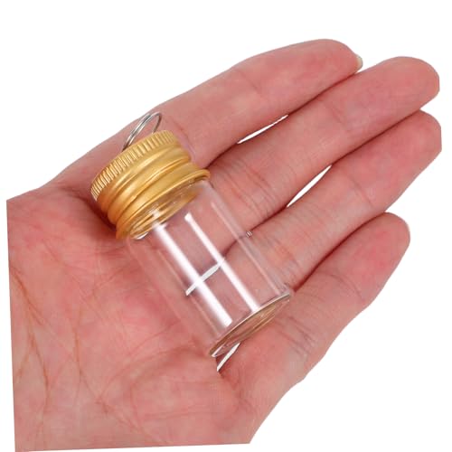 Cabilock 30 Stück Teiliges Mini Glasflaschen Transparent mit Goldenem Schraubverschluss DIY Wunschflaschen Anhänger Driftende Schlüsselanhänger für Reisen und Geburtstagsgeschenke Cabilock 30 Stück Teiliges Mini Glasflaschen Transparent mit Goldenem Schraubverschluss DIY Wunschflaschen Anhänger Driftende Schlüsselanhänger für Reisen und Geburtstagsgeschenke von Cabilock