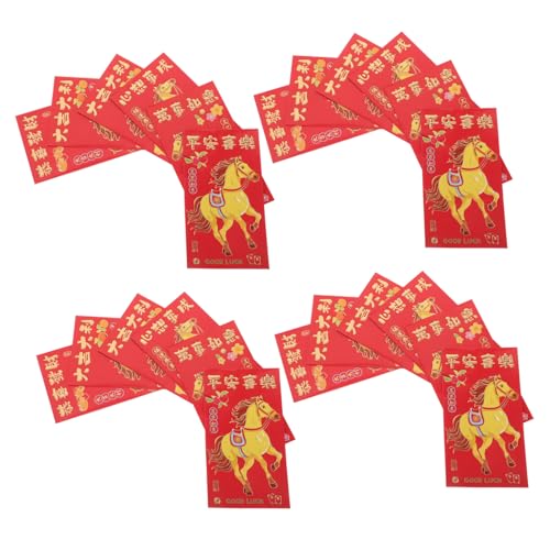 Cabilock 300 Stück Chinesische Rote Umschläge – 2026 Hong Bao Jahr Des Pferdes, päckchen Für Frühlingsfest, Hochzeit, Geburtstag Cabilock 300 Stück Chinesische Rote Umschläge – 2026 Hong Bao Jahr Des Pferdes, päckchen Für Frühlingsfest, Hochzeit, Geburtstag von Cabilock