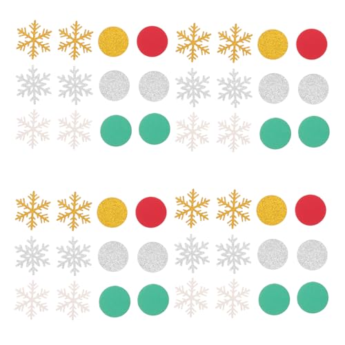 Cabilock 300 Stück Teiliges Schneeflocken Konfetti Set mit Glitzereffekt Glänzende Papiersprinkles für Weihnachts und Silvesterparty Festliche Tischdekoration Rot Grün Gold und Silber Cabilock 300 Stück Teiliges Schneeflocken Konfetti Set mit Glitzereffekt Glänzende Papiersprinkles für Weihnachts und Silvesterparty Festliche Tischdekoration Rot Grün Gold und Silber von Cabilock