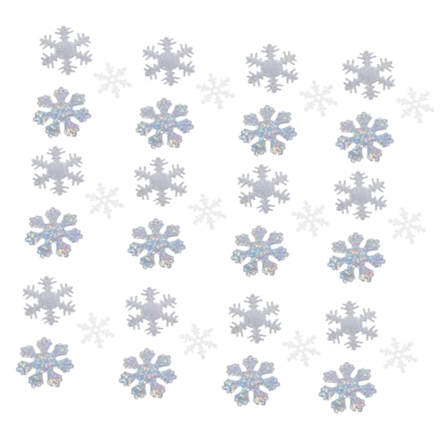 Cabilock 300 Stück Teiliges Weihnachtskonfetti Schneeflocken aus Vliesstoff Silberne Weiße Schneeflocken Leichte Partydeko für Tisch Fenster Auto Festliche Weihnachts und Silvesterfeiern von Cabilock