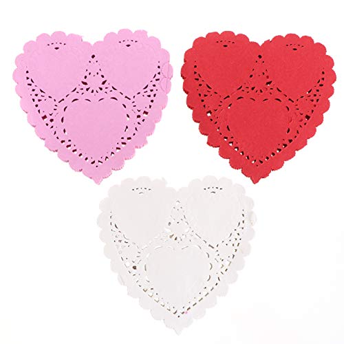 Cabilock 300blätter Mini Herz Tortenspitzen Dekorative Untersetzer Aus Lebensmittelechtem Papier Für Kuchen Desserts Snacks Und Feierlichkeiten Farben von Cabilock