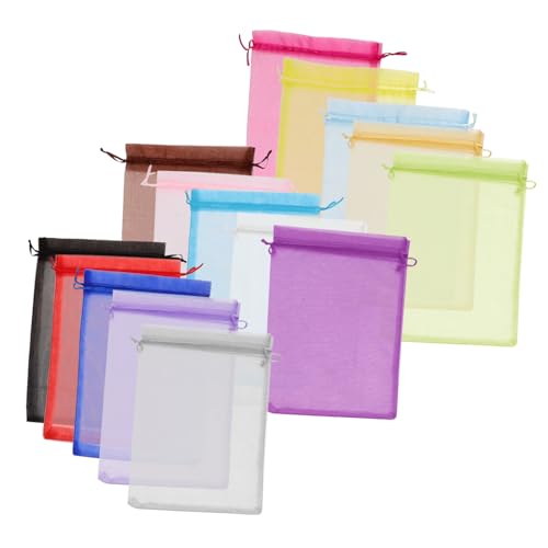 Cabilock 30Stücke Organzabeutel Kordelzug Design Transparente Schmuckverpackungsbeutel Farben für Hochzeitsgeschenke Süßigkeiten und Kleine Langlebig von Cabilock